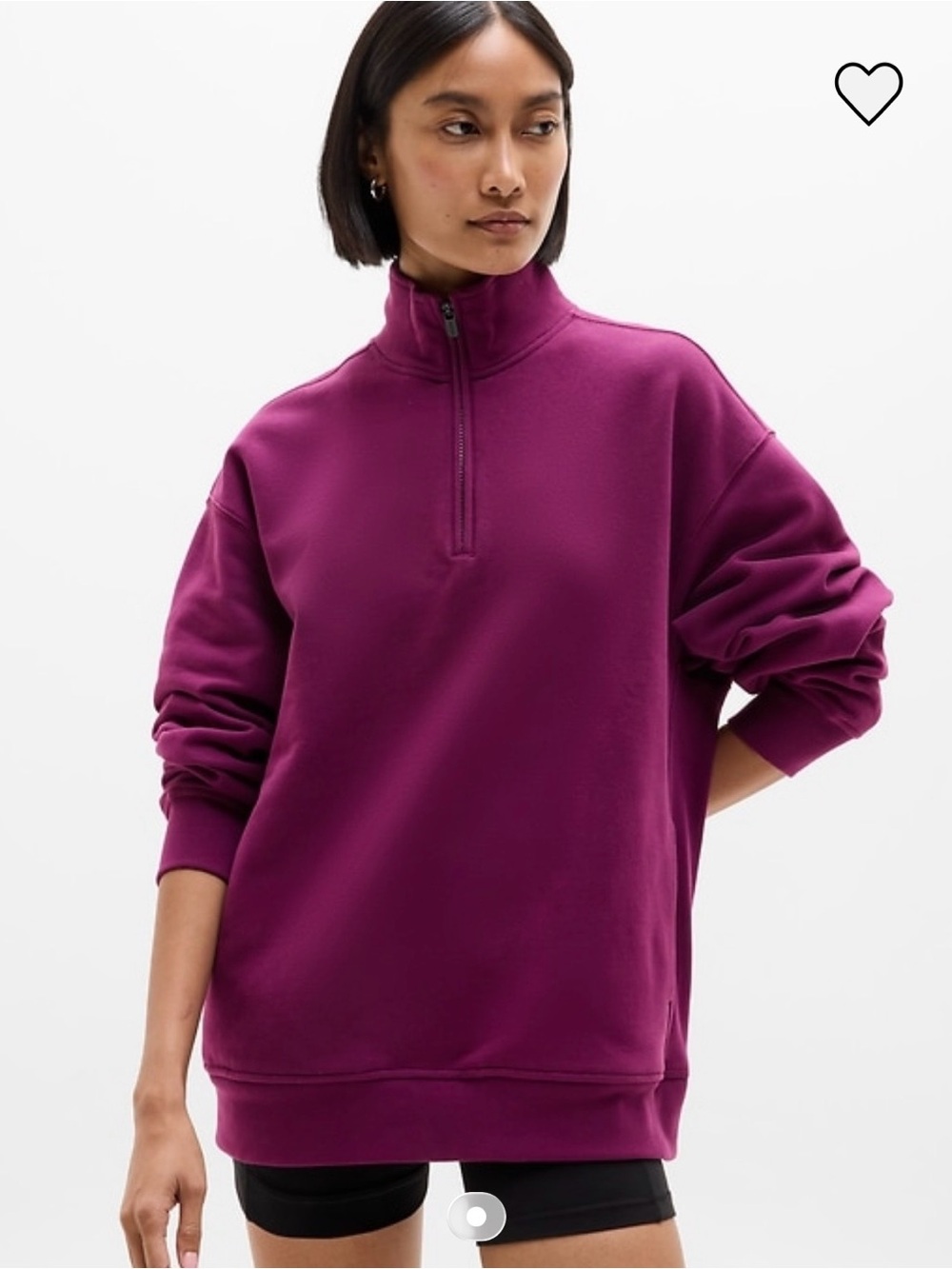 Athleta Forever Fleece 1/4 Zip Sweatshirt